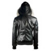 Fur Ball- Black Leather Jacket for Men - Image 2