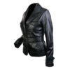 Boss- Women's Black Leather Jacket - Image 2