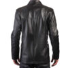 Law- Men's Black Leather Coat - Image 2