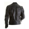 Warrior- Men's Black Leather Jacket - Image 4