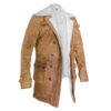 Barn-Men's Brown Leather Coat - Image 3