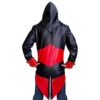 Rules- Men's Black Leather Hoodie-Jacket - Image 2