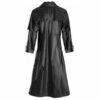 Slayer- Men's black Long Leather Coat (Trench Coat) - Image 2