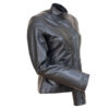 Vague- Women's Black Leather Jacket - Image 3