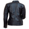 Bubbles-Women's Black Leather Jacket - Image 5