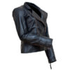 Layers- Women's Black Leather Jacket - Image 4