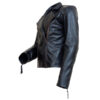 Layers- Women's Black Leather Jacket - Image 3