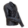 Fancy- Women's Black Leather Jacket - Image 2