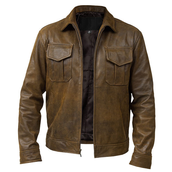 UAE National Day Brown Leather Jacket - Leatheriza