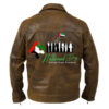UAE National Day Brown Leather Jacket - Image 2