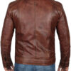 Men Brown Leather Jacket - Image 2