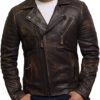 Tan Brown Leather Jacket for Men - Image 3