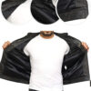 Men Plain Black Vintage Leather Jacket - Image 3