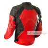 Superhero- Men's Red & Black Leather Jacket - Image 2