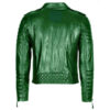 Forest Green Biker Leather Men Jacket - Image 2