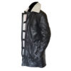 Men Black Leather Coat - Image 3