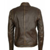 Men Brown Leather Jacket - Image 2