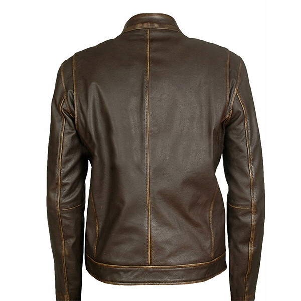 Pick Men Brown Original Leather Jacket Online in USA, UK & Dubai
