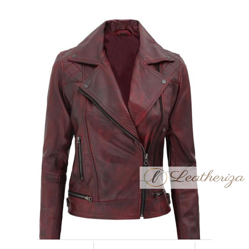 Buy Dark Red Vintage Classis Coat Style Women s Leather Jacket Online Buy Dark Red Vintage Classis Coat Style Women s Leather Jacket Online