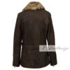 Voguish Brown Shearling Leather Coat For Women - Image 3
