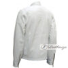 White Simple & Elegant Leather Jacket For Men - Image 2