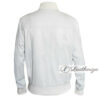 Men's Elegant Voguish White Bomber Leather Jacket - Image 3