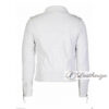 White Motorcycle Racer Biker Leather Jacket For Men - Image 3