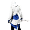 Blue & White Avatar Men's Leather Trench Coat - Image 3
