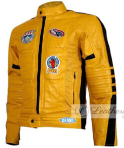 Café Racer Yellow Men's Biker Leather Jacket