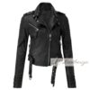 Women’s Black Racer Leather Jacket