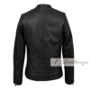 Graceful Black Leather Jacket For Women - Image 3