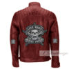 Ride Free Skull Red Leather Jacket For Men - Image 3