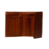 Men’s Brown Trifold Leather Wallet - Image 3