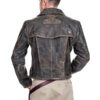 Classical Vintage Brown Leather Trench Coat For Men - Image 2