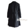 Stylish Grease Black Leather Trench Coat For Men - Image 2