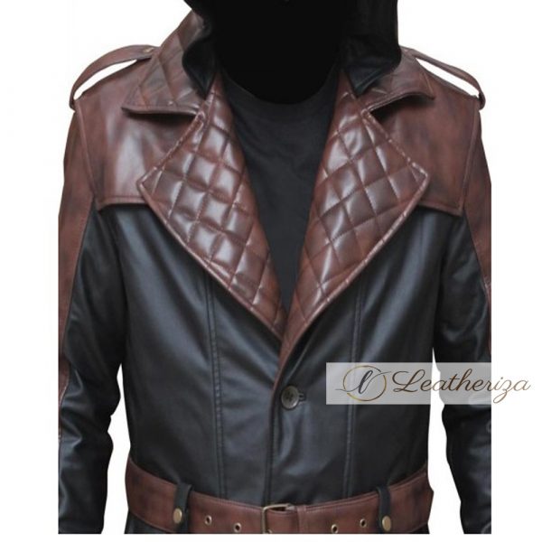 trench leather coat