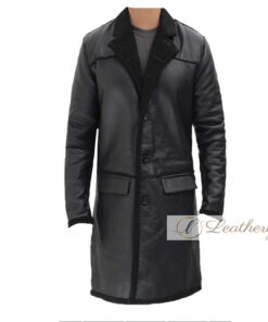 Shearling Leather Trench Coat