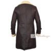 Voguish Dark Brown Shearling Leather Coat For Men - Image 2
