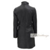 Nala Shearling Black Leather Trench Coat For Women - Image 2