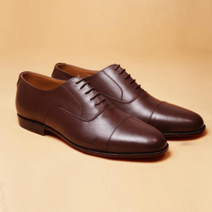 Men's Handmade Leather Oxford Burgundy Shoes