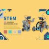 KIDSAVIA STEM 12-in-1 Education Solar Robot Toys -190 Pieces DIY Building Science Experiment Puzzle Kit for Kids Aged 8-10 and Older, Solar Powered by The Sun - Image 7