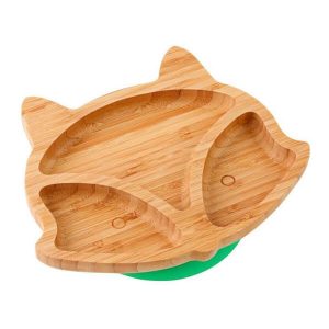 Toddler Bamboo Fox Suction Plate