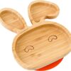 KIDSAVIA Baby Toddler Bamboo Cute Bunny Plate and spoon with Silicone Suction - Image 4