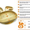 KIDSAVIA Baby Toddler Bamboo Cute Bunny Plate and spoon with Silicone Suction - Image 2