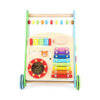 KIDSAVIA Baby Toys – Kids Wooden Activity Walker – Push and Pull Learning Walker for Boys and Girls – Multiple Activities Center - Image 3