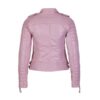 Women Leather Jacket Motorcycle Biker Genuine Sheepskin Leather Jacket for Women Pink - Image 2