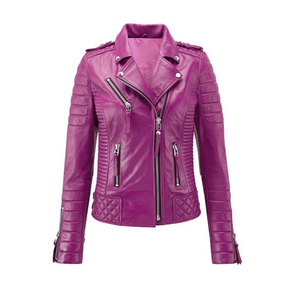 Pink Motorcycle Leather Jackets | Pink Leather Jacket - Leathriza