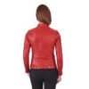 Slim Fit Women Red Leather Jacket - Image 2