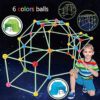 KIDSAVIA 88 Pcs "GLOW" Fort Building Kit, Construction Fort Toys for Kids Builder Gifts with a Blanket to DIY Building Castles Tunnels Play Tent Rocket Tower Indoor & Outdoor - Image 6