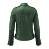 Women Stylish Motorcycle Biker Genuine Sheepskin Leather Jacket for Women Green - Image 2